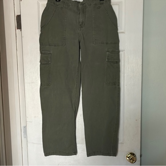Hollister Pants - Hollister Green Cargo Pants Straight Leg